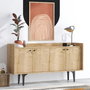 Hanah Home Consola Roble Zafiro Medidas 150x80x40 cm Diseño Tradicional, Industrial y Escandinavo